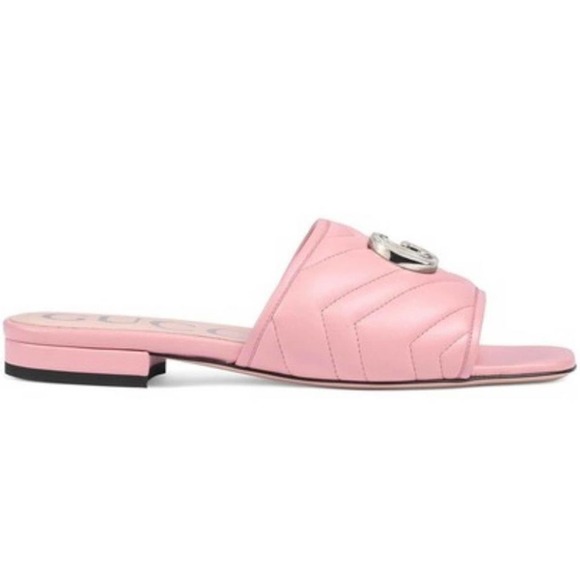 GUCCI Jolie Marmont GG double G logo matelasse quilted slides slippers sandals - Picture 2 of 4